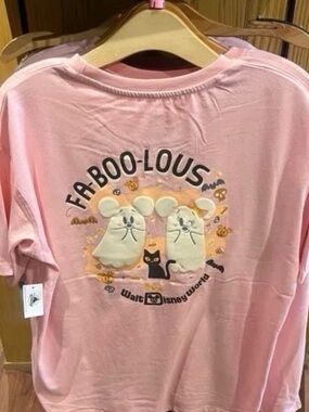 Disney Parks 2025 Halloween Mickey Minnie Mouse Ghost Pink Shirt Size XLarge NWT
